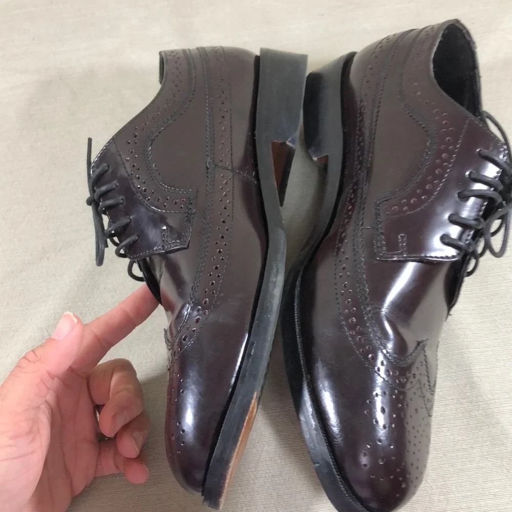 NunnBush Men’s Burgundy Wingtip/Brouges Oxfords
